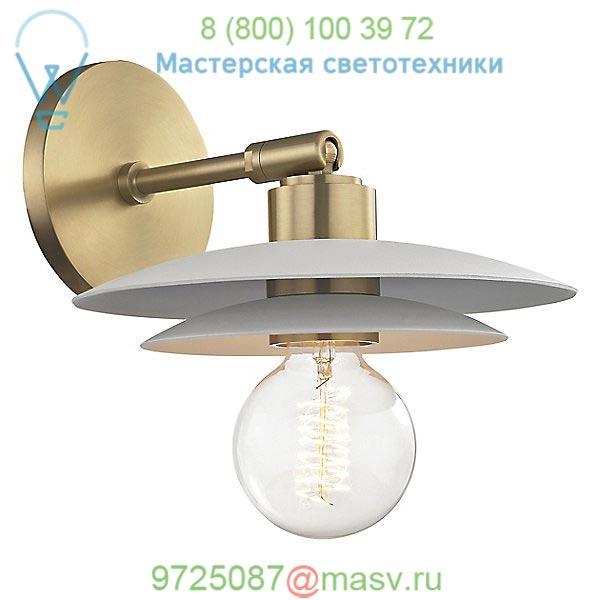 Milla Wall Sconce H175101S-AGB/WH Mitzi - Hudson Valley Lighting, настенный светильник