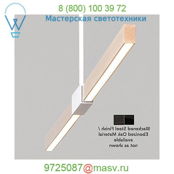 6 Foot Linear Suspension Light (Blackened Steel/Ebonized Oak/Standard Brightness - 380 lumens/120 Volt) - OPEN BOX RETUR Stickbulb, светильник