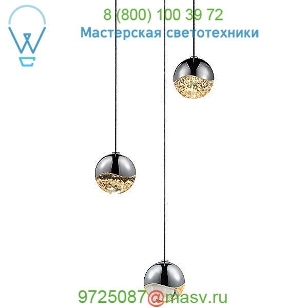 SONNEMAN Lighting Grapes 3 Light LED Round Multipoint Pendant 2914.01-SML, светильник