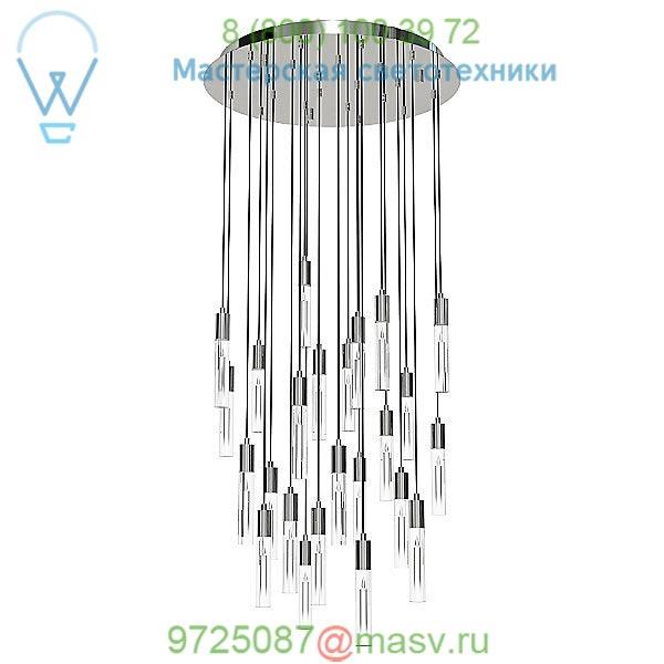 SER-20P-BL-BU Blackjack Lighting Seraph Round 20 Inch LED Chandelier, светильник