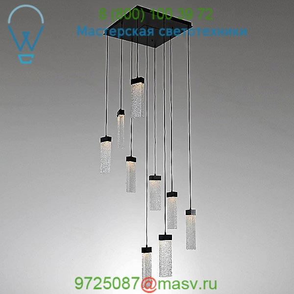 CHB0042-09-FB-BG-C01-L1 Hammerton Studio Parallel Glass Square LED Multipoint Pendant Light, светильник