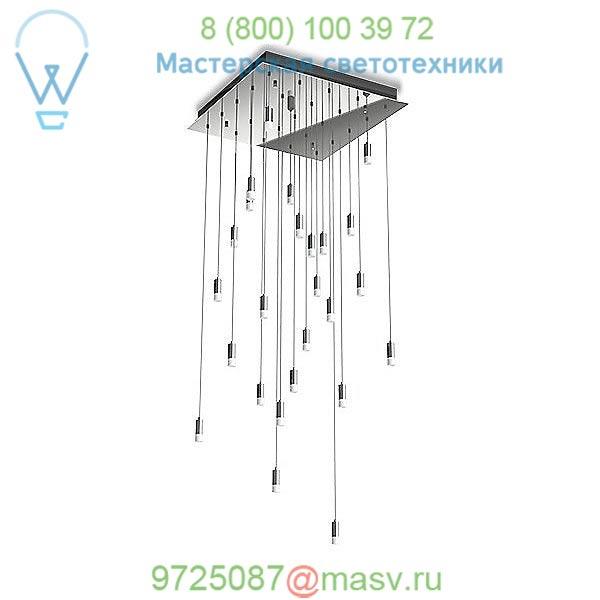 SER-24P-PC-BU Seraph Square LED Multi-Light Pendant Light Blackjack Lighting, светильник