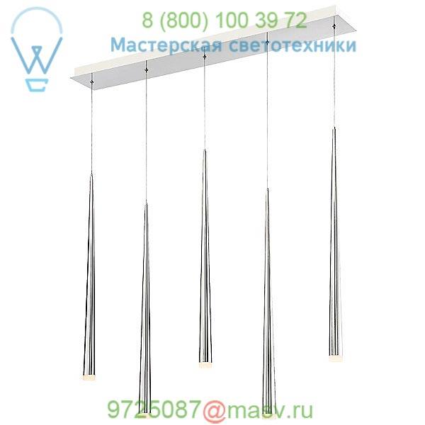 Modern Forms PD-41803L-BK Cascade Etched Glass Linear Suspension Light, светильник