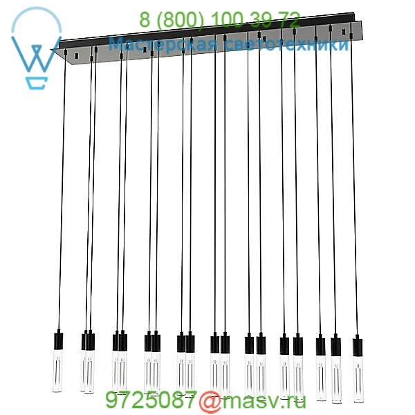 SER-38P-BL-BU Seraph Linear LED Chandelier Blackjack Lighting, светильник