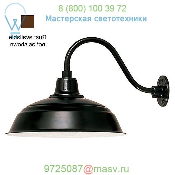 OB-H-QS15117/B-1-BR47 Gooseneck Barn Light Warehouse - B-1 Arm (17/Rust)-OPEN BOX Hi Lite, опенбокс