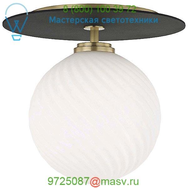 H200501L-AGB/BK Ellis LED Flush Mount Ceiling Light Mitzi - Hudson Valley Lighting, светильник