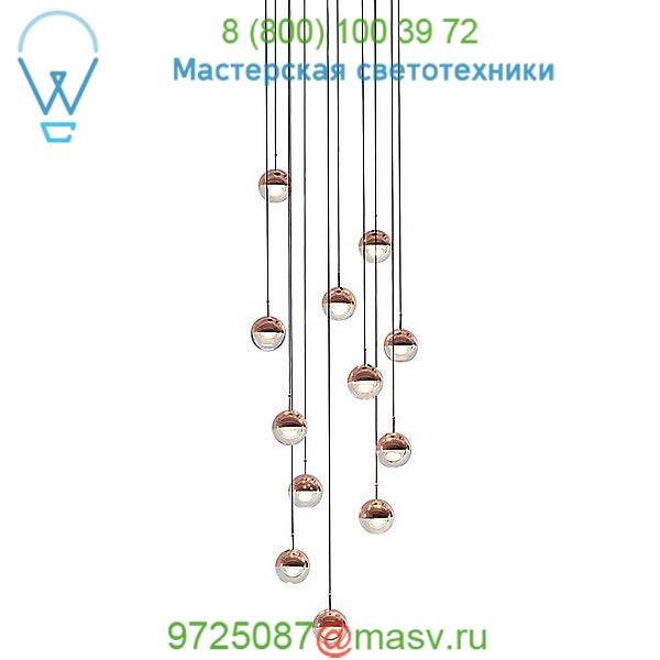 SLD-1010PC12-BRS Seed Design Dora P12 Multi-Light Pendant Light, светильник