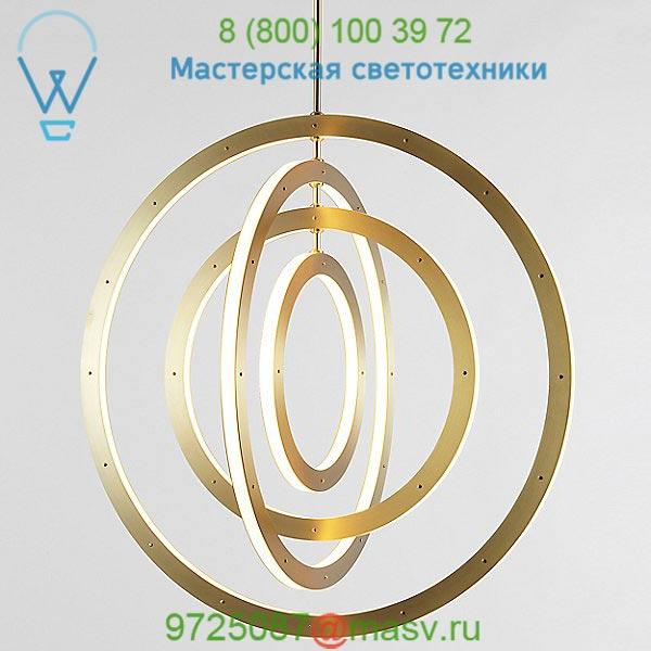 Roll & Hill Halo Vertical 4-Ring Pendant Light HALOCV4-BK-120, светильник