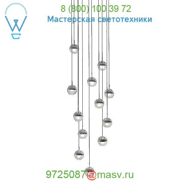 Dora P12 Multi-Light Pendant Light Seed Design SLD-1010PC12-BRS, светильник