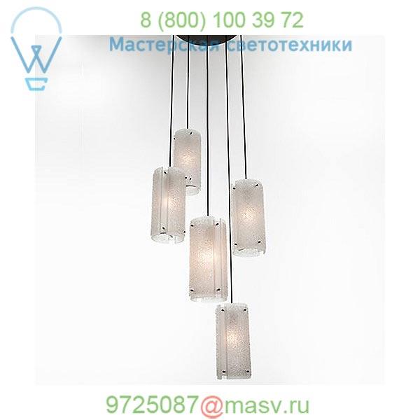 Textured Glass Round Multi-Light Pendant Light Hammerton Studio CHB0044-03-FB-BG-C01-E2, подвесной светильник