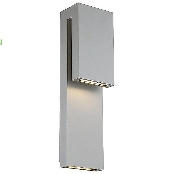 Modern Forms WS-W13718-BK Double Down Outdoor Wall Sconce, уличный настенный светильник