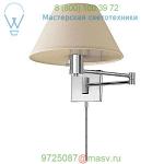 92000D AN-L Visual Comfort Classic Swing Arm Wall Sconce with Linen Shade, бра