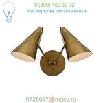 Clemente Double Wall Sconce Visual Comfort ARN 2059HAB-BLK, настенный светильник бра