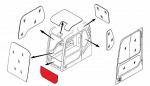 Стекло лобовое нижнее (триплекс) 4651654 HITACHI серия ZAXIS-3