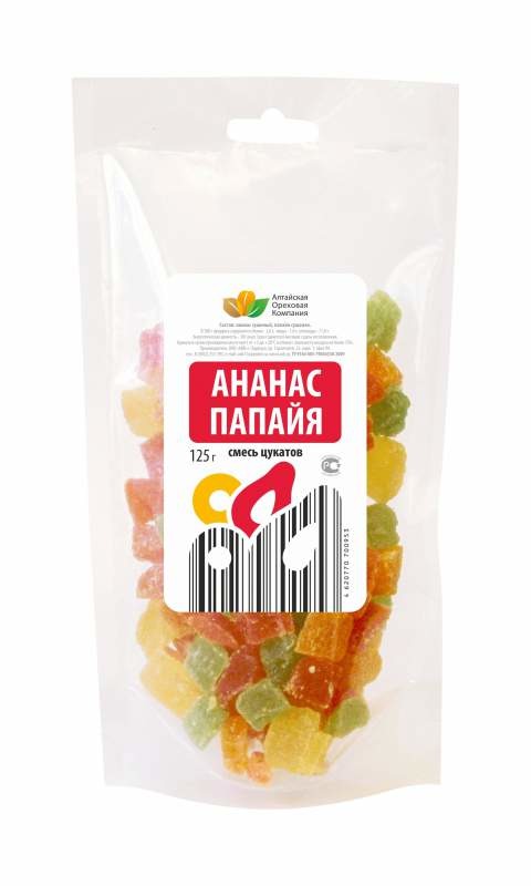 Папайя-ананас Смесь цукатов