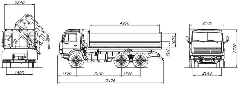 Автомобиль-самосвал 4528-20 (дв. Евро-2 - 4528ОВ) 13,5 куб.м