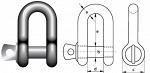 Стандартные D-образные скобы с винтовым заплечиком тип СА G-3151