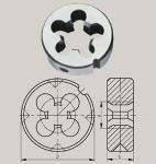 Плашки круглые для нарезания метрической резьбы