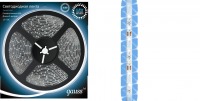 Лента светодиодная Gauss 3528/60-SMD 4.8W 12V DC синий свет IP66 (блистер 5м)