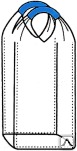 Биг-бэг мешки  72,5х72,5х200, две стропы, плотность 220г/м2