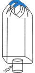 Контейнер мягкий Биг-бэг 72,5х72,5х100, 2 стропы, плотность 70г/м2, с загрузочным люком