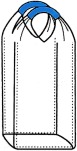 Контейнер мягкий Биг-бэг 72,5х72,5х140, 2 стропы, плотность 140г/м2, без вкладыша
