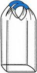 Биг-бэг мешки  МКР 60х60х140, две стропы, плотность 140г/м2, с разгрузочным люком