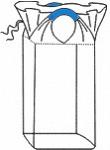 Контейнер мягкий Биг-бэг 72,5х72,5х120, 1 стропа, плотность 120г/м2, с верхней сборкой