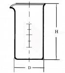 Стакан лабораторный В-1-1000 со шкалой