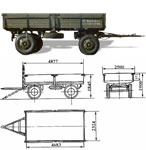 Прицеп бортовой 83412 (ГКБ-817М1)
