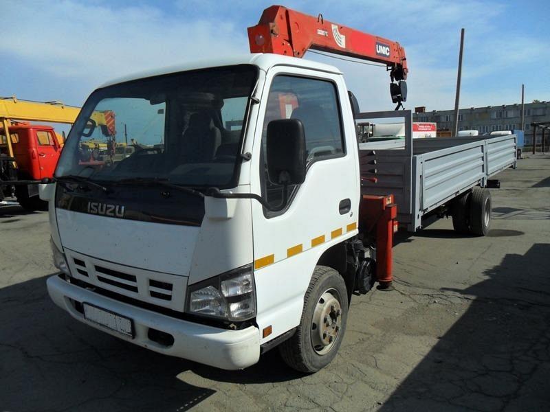 Грузовой бортовой с КМУ Isuzu NQR71P-0