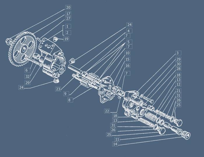 Детали масляного насоса