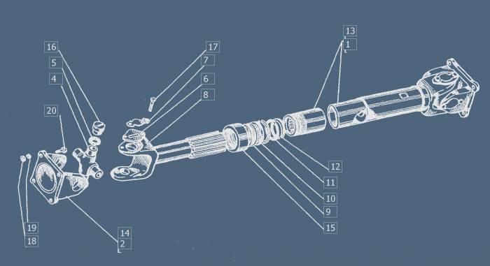 Карданный вал заднего моста Урал 4320-41