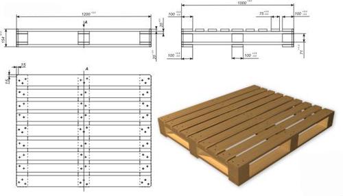 Паллета 1200х1000 чертеж