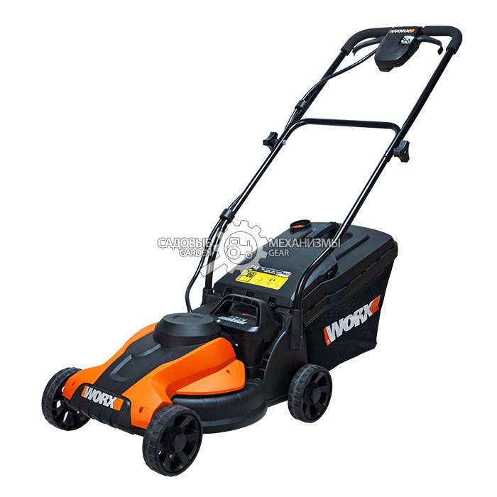 Газонокосилка аккумуляторная Worx WG773E (PRC, 46 см., 1 аккумулятор, 5 Ач., 24В, кисл. аккум., пластик, 30 л, 15 кг.)