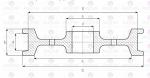 Колесо крановое двухребордное ходовое К2Р 320х80