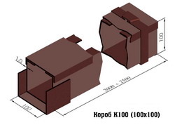 Короб стальной прямой с крышкой