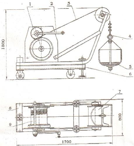 Лебедка элеваторная ЛЭ-150 ручная