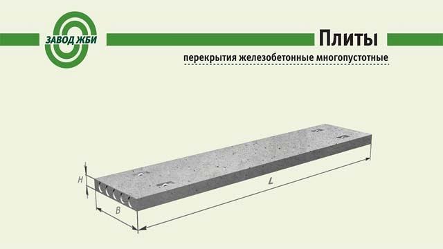 Плиты перекрытия многопустотные железобетонные