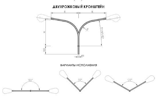 Опоры освещения и кронштейны крепления к бетонным опорам