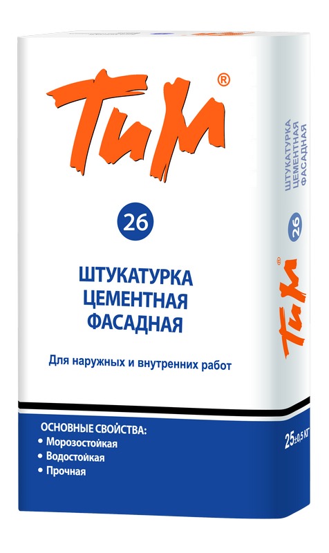 Штукатурка цементная фасадная «ТИМ 26»