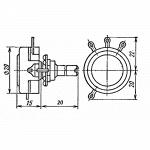 Резистор СП-1 1 Вт 3,3кОм±20%