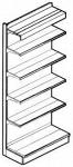 Стеллаж пристенный H220 отдельностоящий (L100, с фризом)