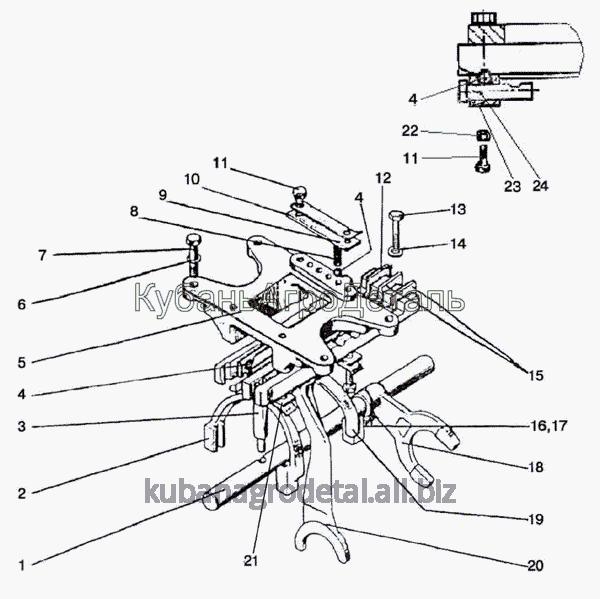 Запчасти для сельхозтехники МТЗ-1021.3 Механизм управления КП., корпус вилок
