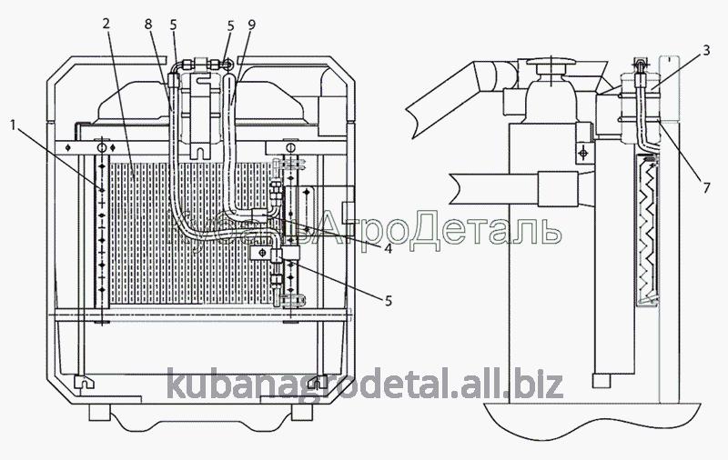 Запчасти для сельхозтехники МТЗ-1021.3 Установка конденсатора