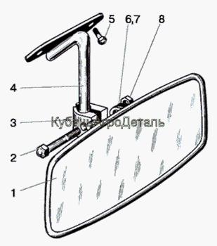Запчасти для сельхозтехники МТЗ-1021.3 Зеркало заднего вида внутреннее