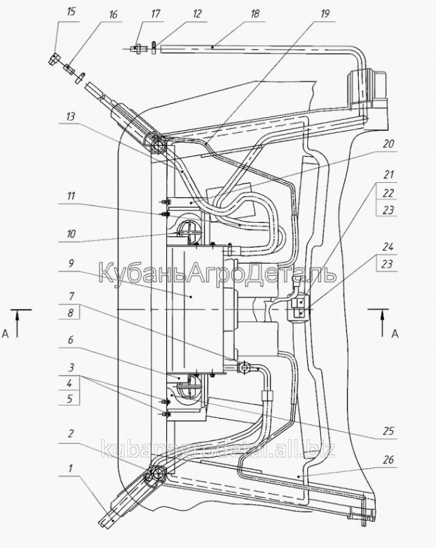 Запчасти для сельхозтехники МТЗ-1222/1523 Установка отопителя-охладителя