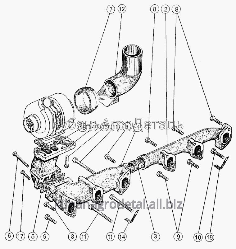 Запчасти для сельхозтехники МТЗ-1222/1523 Газопровод дизеля