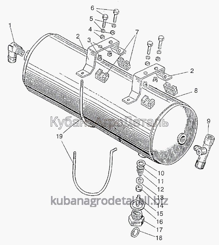 Запчасти для сельхозтехники МТЗ-1222/1523 Баллон