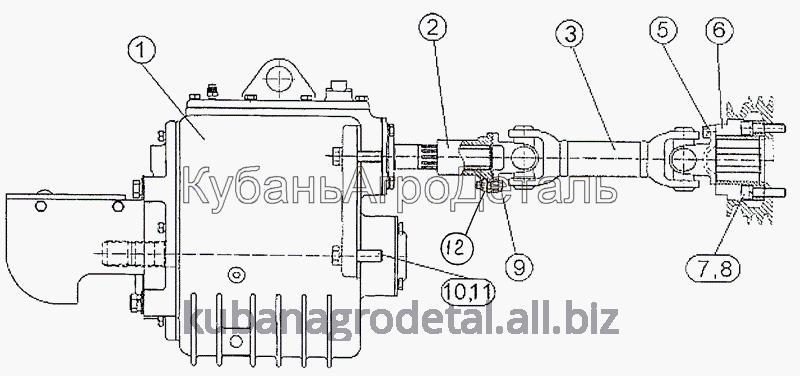 Запчасти для сельхозтехники МТЗ-1222/1523 Передний вал отбора мощности